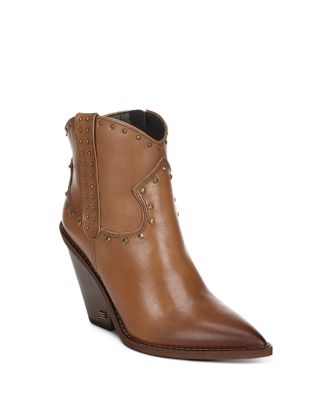 saddle leather booties