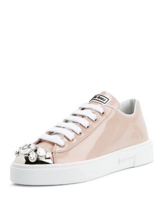 MIU MIU シムナシウム レスアッフ スニカ 5E428E71L F03TCFA005 Anise/fuchsia Gymnasium Technical Fabric And Suede Sneakers