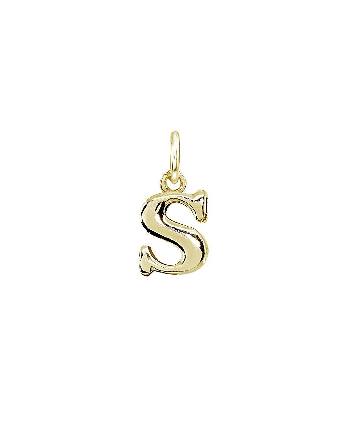 Aqua Initial Charm In Sterling Silver Or 18k Gold-plated Sterling Silver - 100% Exclusive In S/gold