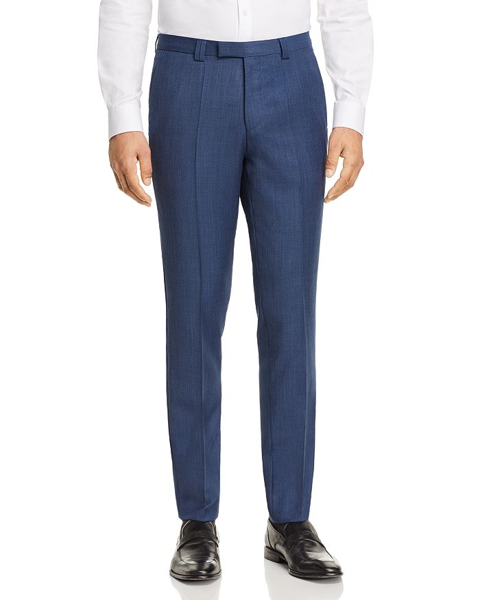 Hugo Hesten Birdseye Extra Slim Fit Suit Pants In Blue
