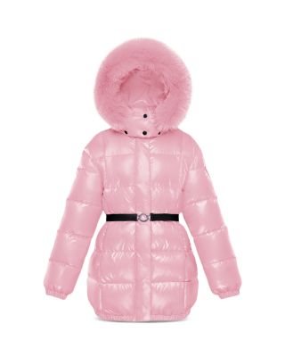 girls pink moncler coat