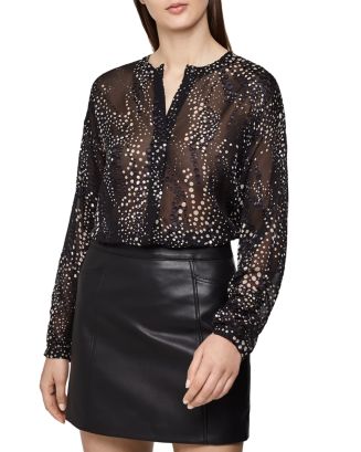 reiss leila burnout dress