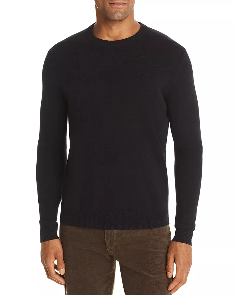 The Men's Store at Bloomingdale's Black Cashmere Crewneck Sweater - Exclusive