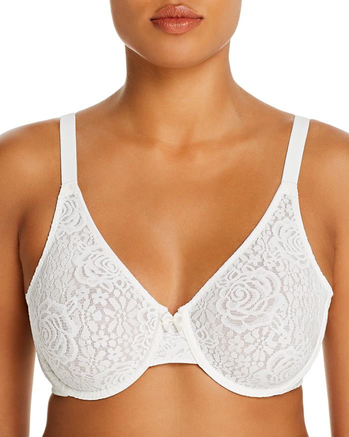 Wacoal Halo Lace Moulded Underwire Bra In Ivory