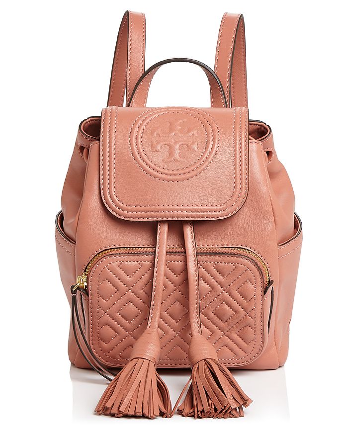 Tory Burch Fleming Leather Backpack - Black : Tory Burch