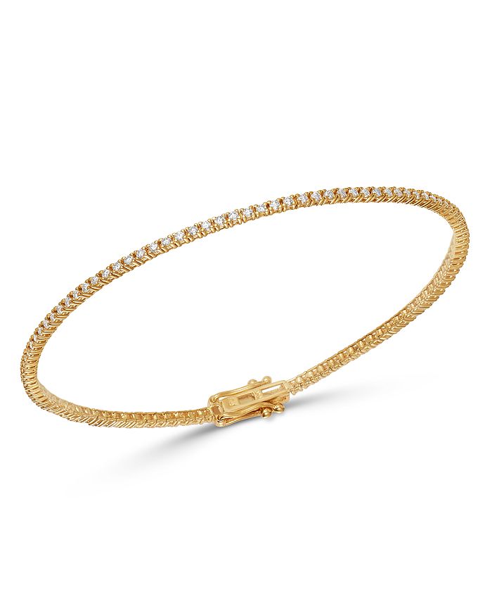 Bloomingdale's Diamond Delicate Stackable Tennis Bracelet In 14k Yellow Gold, 1.0 Ct. T.w. - 100% Exclusive In White/gold