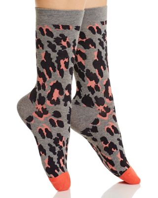 BKE Leopard Crew Socks - Women's Socks in Leopard