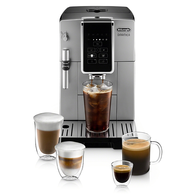 De'Longhi Dinamica Fully Automatic Coffee and Espresso Machine, with Premium Adjustable Frother