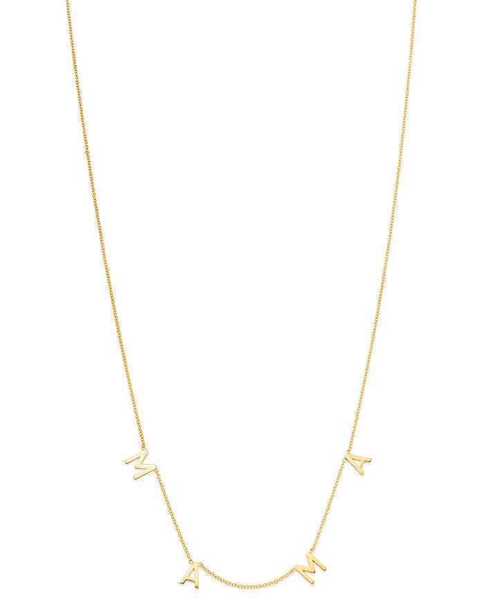 Zoe Lev 14k Yellow Gold Mama Charm Necklace, 18