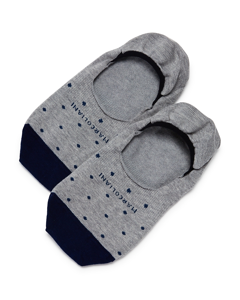 Marcoliani Invitouch Polka Dot No-show Socks In Gray