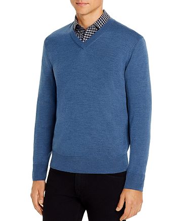 Brooks Brothers Merino Wool V-Neck Sweater | Bloomingdale's