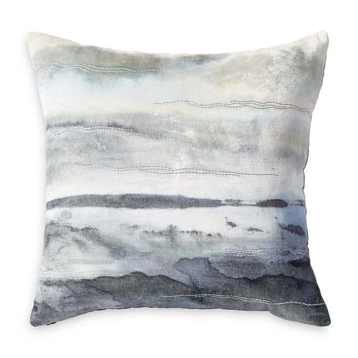 Shop Michael Aram Brushed Landscape Decorative Pillow, 18 X 18 In Surf