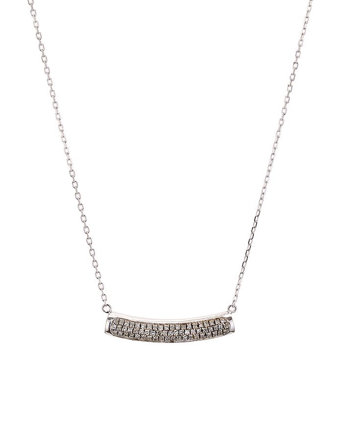 Bloomingdale's Marc & Marcella Diamond Bar Pendant Necklace In Sterling Silver, 0.17 Ct. T.w. - 100% Exclusive In White/silver