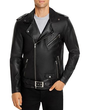 Zee Gee Why Denim Leather Biker Jacket | Bloomingdale's