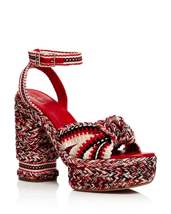 Antolina Women's Woven Platform Sandals In Red Multi