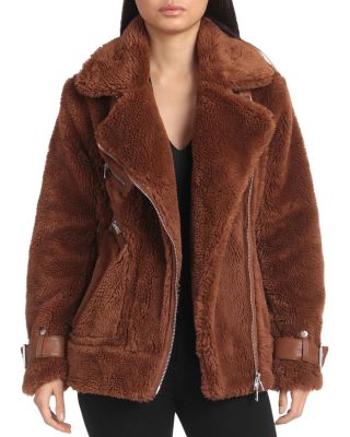 avec les filles faux fur jacket