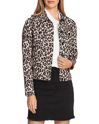 Vince Camuto Leopard Print Denim Jacket Bloomingdale S