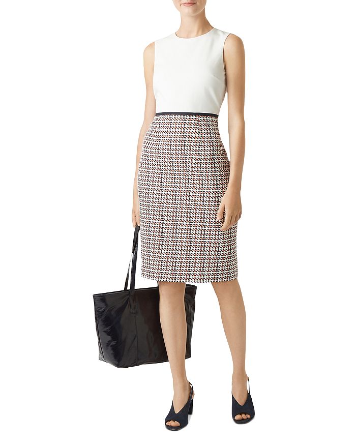 HOBBS LONDON GIANNA TWEED DETAIL SHEATH DRESS 021950779083L00