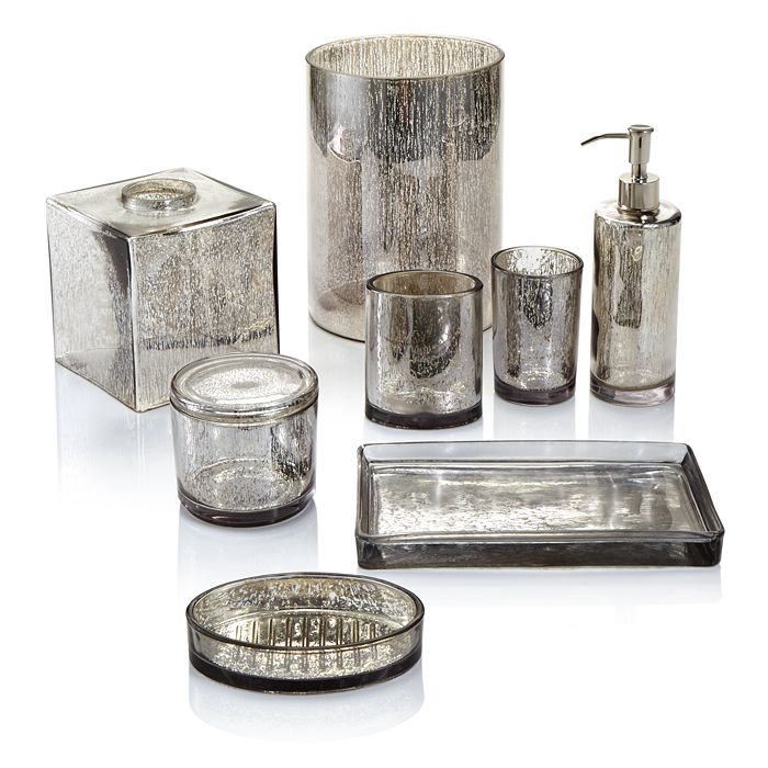 Versailles Silver Mercury Glass Bath Accessories