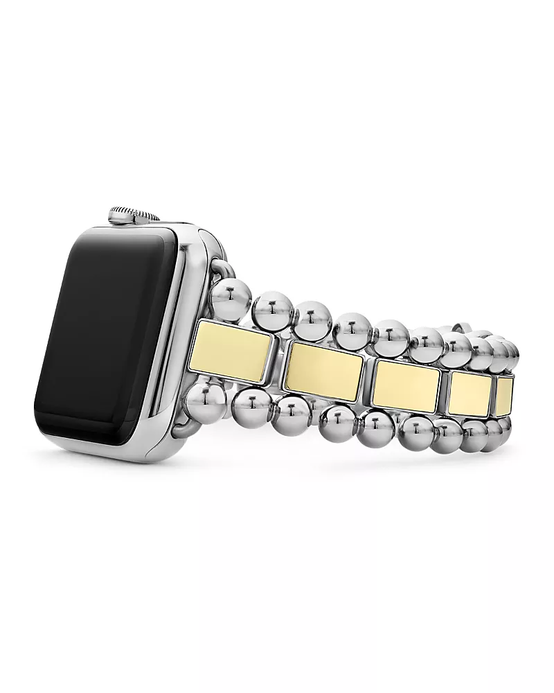 Lagos Smart Caviar Stainless Steel 18K Gold Apple Watch Bracelet, 38-44mm