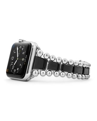 LAGOS - Black Ceramic Smart Caviar Apple™ Watch Band, 38mm-42mm