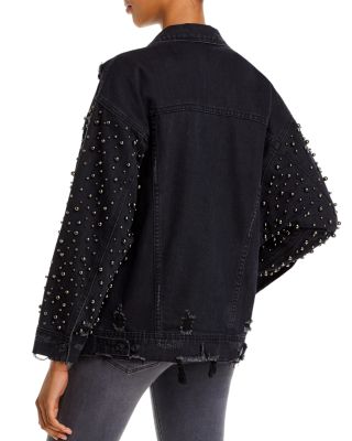 sunset and spring embellished denim jacket