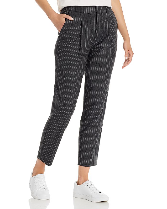 ANINE BING BECKY CROPPED PINSTRIPED PANTS,AB32-038-09