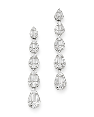 Bloomingdale's Diamond Mosaic Drop Earrings in 14K White Gold, 1.15 ct. t.w. - 100% Exclusive