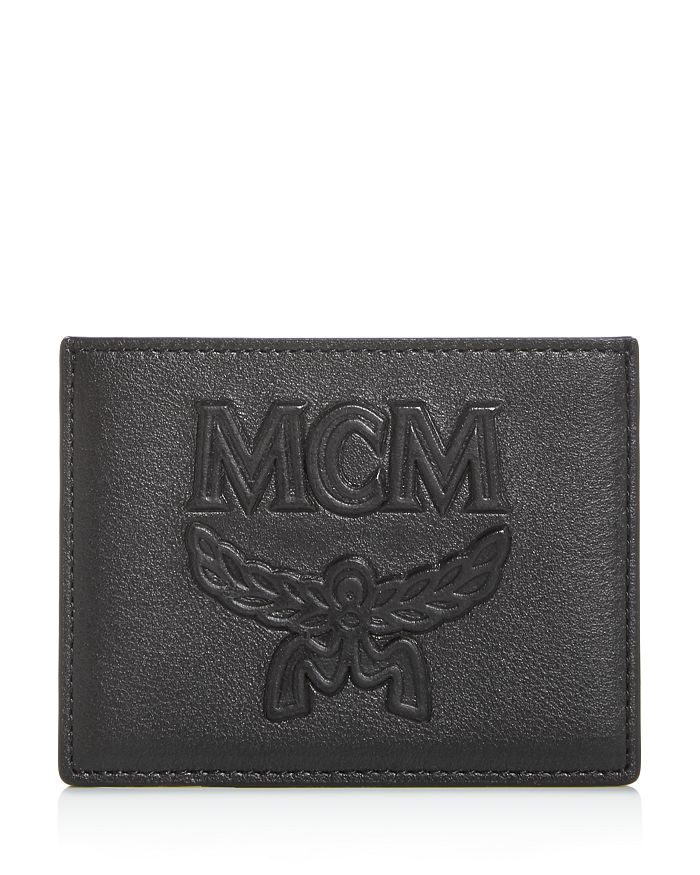 MCM COBURG INJECTION EMBOSSED LEATHER CARD CASE,MXA9ACE23