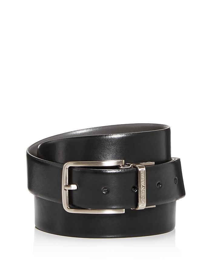 ARMANI COLLEZIONI MEN'S REVERSIBLE COATED LEATHER BELT