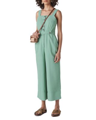 green cropped jumpsuit