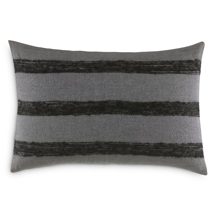 Vera Wang Shadow Stripe Mohair Striped Decorative Pillow 15 X 22