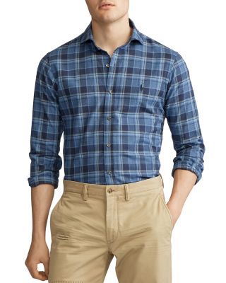 classic fit plaid twill shirt