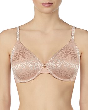 Le Mystere Womens Seamless Safari Smoother Bra, Silken Full-Coverage Bra  with Signature Animal Lace