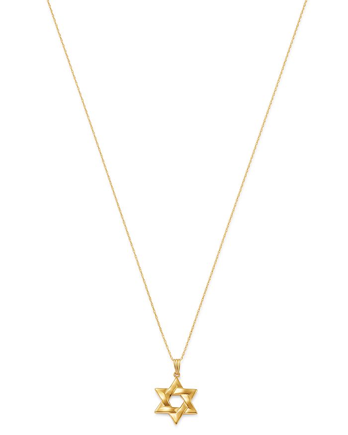 Bloomingdale's Star Of David Pendant Necklace In 14k Yellow Gold, 18 - 100% Exclusive