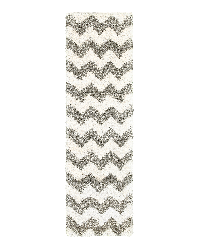 Oriental Weavers Henderson Shag 625w Runner Rug, 2'3 X 7'6 In Gray/ivory