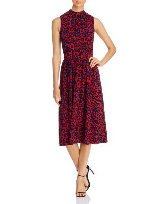 leota mindy shirred midi dress