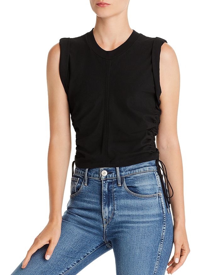 Alexander Wang T Ruched Tee In Black