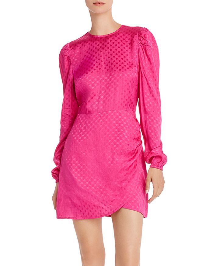Aqua Puff-sleeve Polka Dot Dress - 100% Exclusive In Magenta