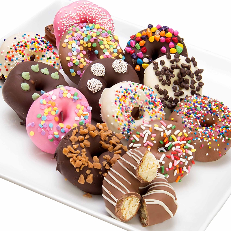Chocolate Covered Company 12-pc. Ultimate Toppings Chocolate Covered Mini Donuts