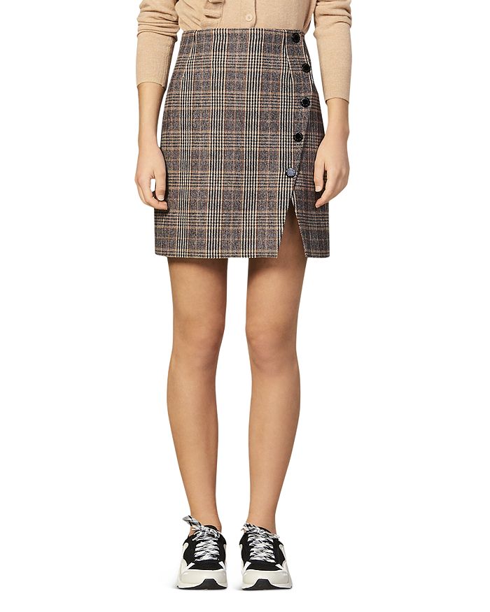 Sandro Nona Plaid Mini Pencil Skirt | Bloomingdale's
