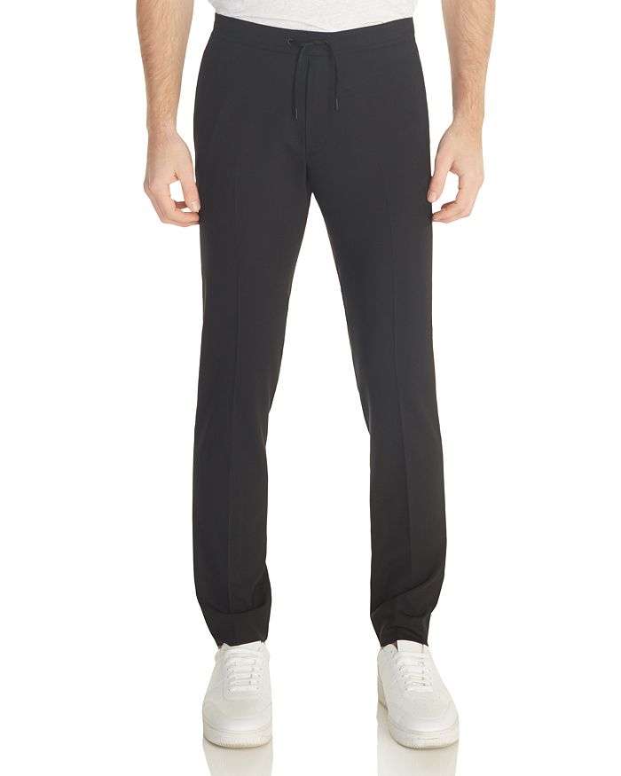 Sandro Slim-fit Tapered Stretch-wool Trousers In Light Grey Mocked ...