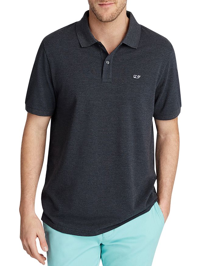 Vineyard Vines Stretch Pique Classic Fit Polo Shirt In Charcoal Heather