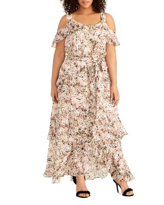 Rachel Roy Plus Luciana Cold Shoulder Floral Maxi Dress Bloomingdale s