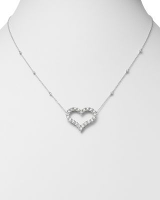 simple diamond heart necklace