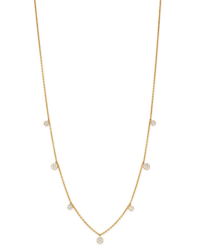 Moon & Meadow Diamond Droplet Necklace in 14K Yellow Gold, 0.53 ct. t.w ...