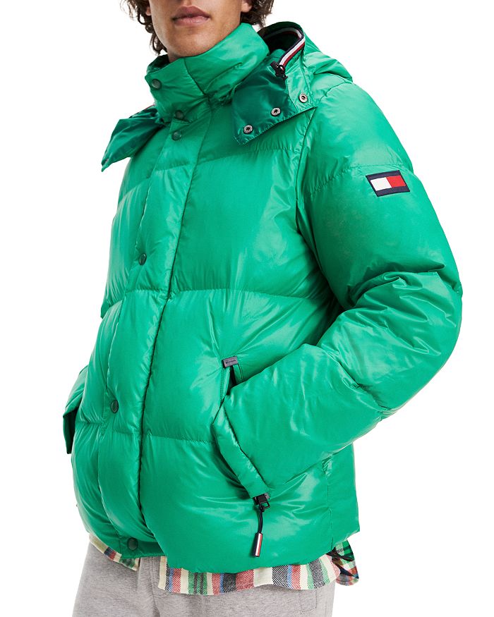 Tommy Hilfiger Hooded Quilted Jacket In Jolly Green