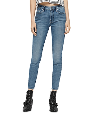 ALLSAINTS ROXANNE HIGH-RISE ANKLE SKINNY JEANS IN MID INDIGO,WE027R