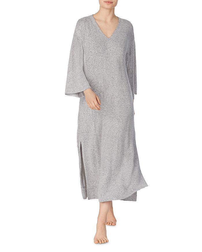 Donna Karan Sweater Knit Caftan In White Marled | ModeSens