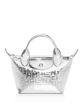 silver longchamp bag